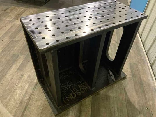 36" x 29-1/4" x 19" Drilled & tapped angle plates, steel construction, pair - Image 10