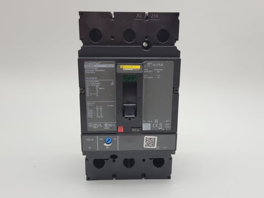 150 Amps, Square D, JGL26150LW, PowerPact Feed-Thru Circuit Breaker, 600VAC 2P 1PH - Image 2