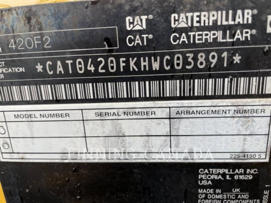 Cat 420F2, Backhoe Loader, 6225 hours, S/N: HWC03891, 2018 - Image 5