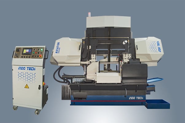 25.5" x 25.5" Indotech #DC-26SA, horizontal heavy duty bandsaw,dual column,semi-automatic, 2024 - Image 2