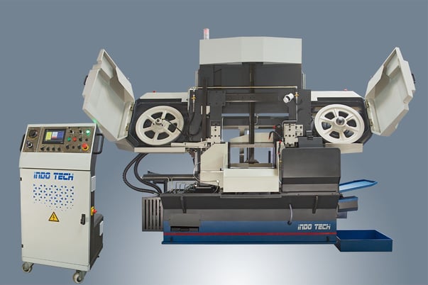 25.5" x 25.5" Indotech #DC-26SA, horizontal heavy duty bandsaw,dual column,semi-automatic, 2024 - Image 3
