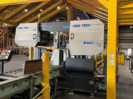 25.5" x 25.5" Indotech #DC-26SA, horizontal heavy duty bandsaw,dual column,semi-automatic, 2024 - Image 6