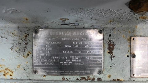 150 HP 1200 RPM General Electric 5K4473K353, Frame 447T, 6P, 460 Volts - Image 2