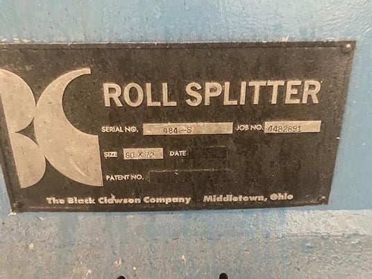 Black Clawson, 60" x 72" hydraulic roll splitter - Image 8