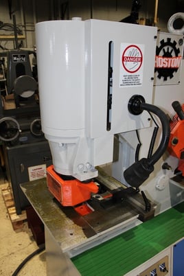 4.72" x 4.72" x 2/4" Hoston #HIW-60, Dual Station Iron Worker, 66 Ton, 3.15" ram stroke, 11.81" throat depth - Image 6