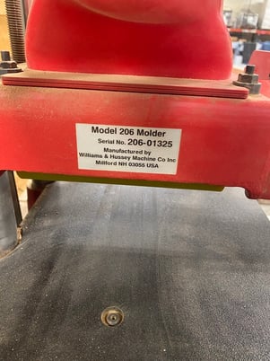 Williams & Hussey #206, moulder/planer, 0-19 fpm, 2 HP, 3450 RPM, 240 V. - Image 3