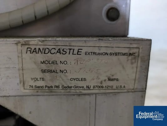 10" Randcastle, Three Roll vertical sheet stack, 10" wide x 6" diameter rolls, chromed top and bottom rolls - Image 2