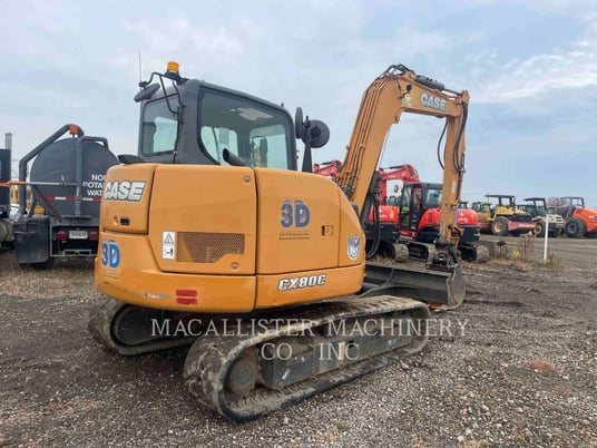 Case CX80C, Crawler Excavator, 4991 hours, S/N: NGE6B1533, 2016 - Image 3