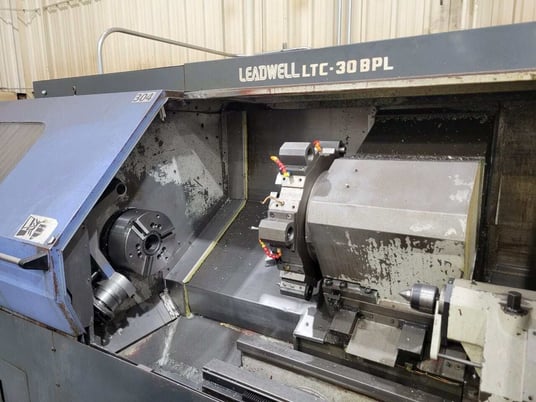 Leadwell #LTC-30BPL, 25.6" swing, 12" chuck, 3-jaw, 3" bar, 40" centers, 18.9" dia., 54" lgth, A2-8, 12 - Image 6