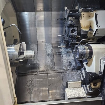 Hwacheon #Hi-Tech-230BL-YSMC, CNC lathe, box ways, Fanuc 0iTF, 29.5" swing, 2021 - Image 1