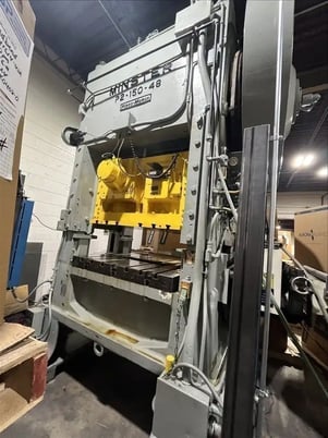 150 Ton, Minster #P2-150-48 Piecemaker, straight side double crank high speed press, 4" stroke, 20" Shut - Image 4
