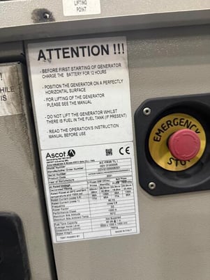 28 KW Ascot #ACFR35TL1, Natural gas generator, weather enclosure, multi-voltage, new surplus, 9 hours, 2021 - Image 6