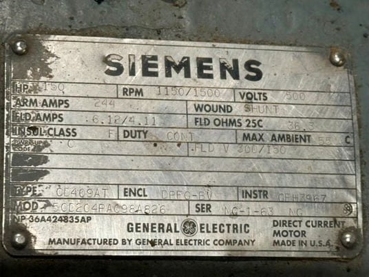 4.5" Davis Standard, 30:1 L/D extruder, electrically heated, air cooled barrel, 150 HP DC, 1991 - Image 5