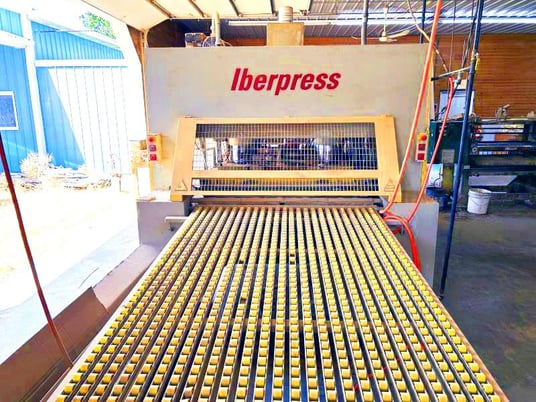 Iberpresse #PRA-1-1423, veneer membrane press, 55" x 90" platen, 300 ton, 2001 - Image 3