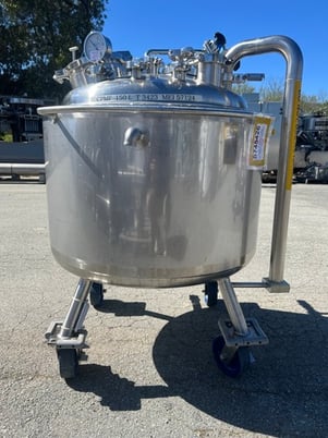 40 gallon Precision Stainless, 316L Stainless Steel tank, jacketed, 45 psi internal, dished bottom, 1991 - Image 2