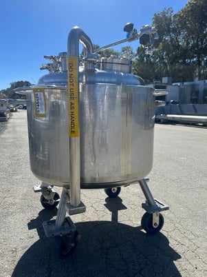 40 gallon Precision Stainless, 316L Stainless Steel tank, jacketed, 45 psi internal, dished bottom, 1991 - Image 3