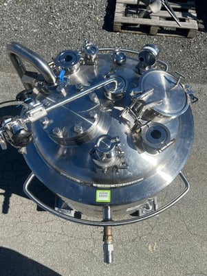 40 gallon Precision Stainless, 316L Stainless Steel tank, jacketed, 45 psi internal, dished bottom, 1991 - Image 5
