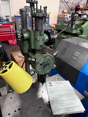 6 Spindle Burgmaster, turret drill, drill chucks, tapping head, automatic indexing turret - Image 5