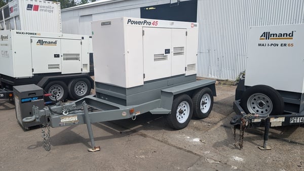 36 KW Airman PowerPro #MMD-SDG45S-8E1, diesel generator, sound attenuated enclosure, 240/480 Volts, 6249 - Image 1