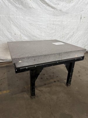 48" x 60" x 6" Granite Surface Combustion Plate with stand, 36" height - Image 2