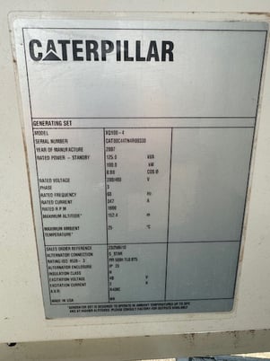 100 KW Caterpillar #XQ100, diesel towable rental generator, sound attenuated enclosure, 208/480 Volts, 2007 - Image 10