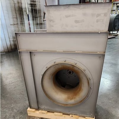 4112 cfm @ 7 S.P., Cincinnati Fan #SQAF-240, square airfoil blower, 5 HP, 24" wheel, 27" inlet - Image 3