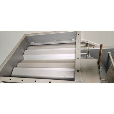 4112 cfm @ 7 S.P., Cincinnati Fan #SQAF-240, square airfoil blower, 5 HP, 24" wheel, 27" inlet - Image 4