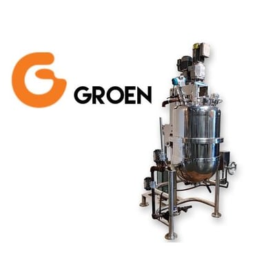 30 gallon Groen #DN/TA-30-VP, twin motion sweep mix vacuum kettle vessel, 100 psi @ 338&deg;F steam jacketed - Image 1