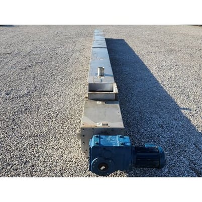12" diameter x 36' long, Spirac #U355-SPX/304SS, hollow shaft spiral screw distributing conveyor - Image 2