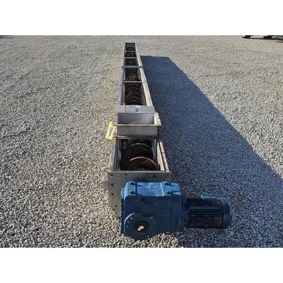 12" diameter x 36' long, Spirac #U355-SPX/304SS, hollow shaft spiral screw distributing conveyor - Image 3