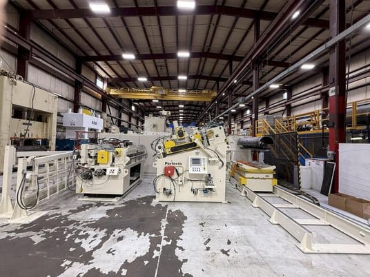60000 lb. Perfecto #RS60-7272 / 38-72-7, feed line, 72" x.125" stock, 72" OD, 20"-24" ID, (7) 3.8" diameter - Image 1