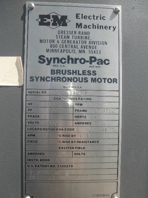 3000 HP 360 RPM Electric Machinery, Frame 20U7220, weather protected enclosure type 2, 4000 Volts, unused - Image 8