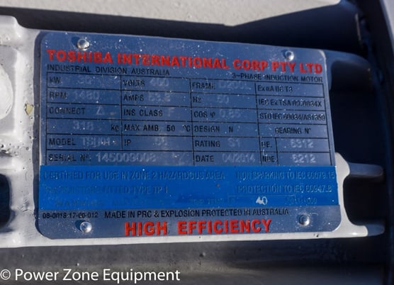 40 HP 1480 RPM Toshiba 813-B0300EXNIEC, Frame D200L, TEFC, 400 Volts, unused surplus - Image 6