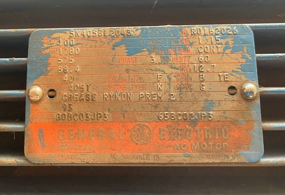 100 HP 1780 RPM General Electric, Frame 405T, TEFC, 575 Volts - Image 3