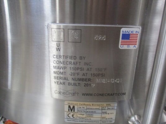 Mobius CellReady 200 L Bioreactor Disposable Mixing System with Control Box, 150 psi @ 150&deg;F - Image 3