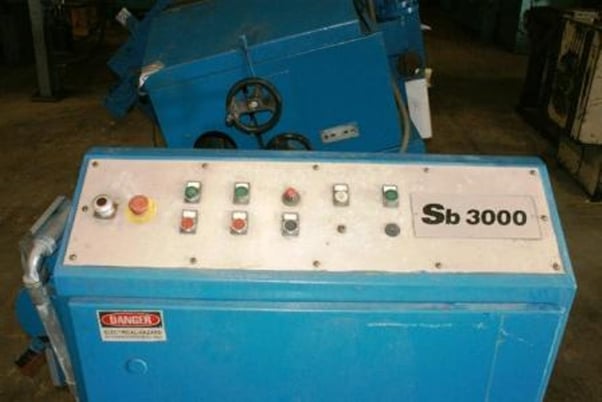 Simec #SB3000, wire brush deburring machine, 4" diameter, 10' length, (6) 10" dia brushes, chain feed - Image 2