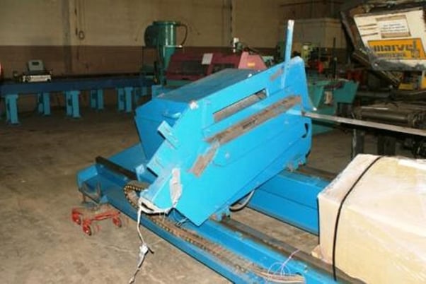 Simec #SB3000, wire brush deburring machine, 4" diameter, 10' length, (6) 10" dia brushes, chain feed - Image 3