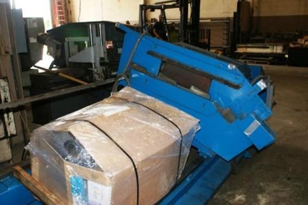 Simec #SB3000, wire brush deburring machine, 4" diameter, 10' length, (6) 10" dia brushes, chain feed - Image 4