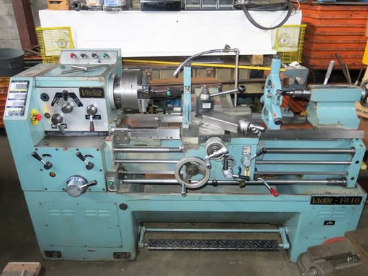 16" x 40" Victor, gap bed lathe, D1-6 spindle taper, 10" 3-jaw chuck, Steady Rest, Follow Rest, taper, well - Image 1