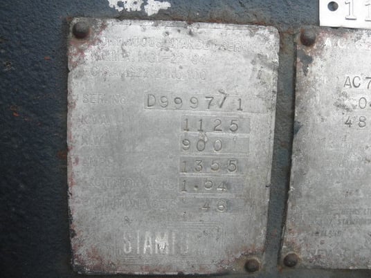 900 KW, 1800 RPM, Stamford, Generator End, 480 Volts, 3 phase, 1125 kVA - Image 9