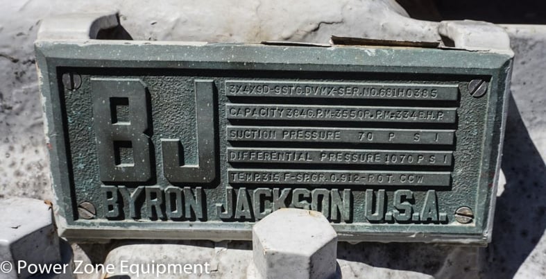 384 GPM, Byron-Jackson #3x4x9D-DVMX, Centrifugal Pump, Horz., 9-stage, 4" suction, 3" discharge, 334 HP, 3550 - Image 8