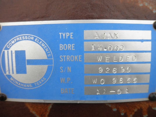 160 HP Ajax #DPC-160, Gas Compressor, reciprocating, 2-stage, 100 psi - Image 4