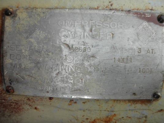 160 HP Ajax #DPC-160, Gas Compressor, reciprocating, 2-stage, 100 psi - Image 6