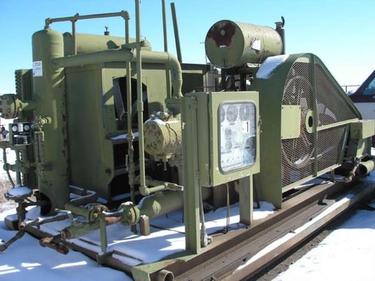 Chicago Pneumatic #3-1/4x9-TB, Reciprocating Compressor, on skid, 85-360 RPM - Image 1