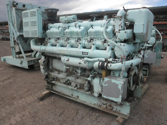 825 HP Caterpillar #D398, Diesel Engine, V-12 cylinder, 1200 RPM, 8" stroke, 6.25" bore, 48.3 L displacement - Image 1