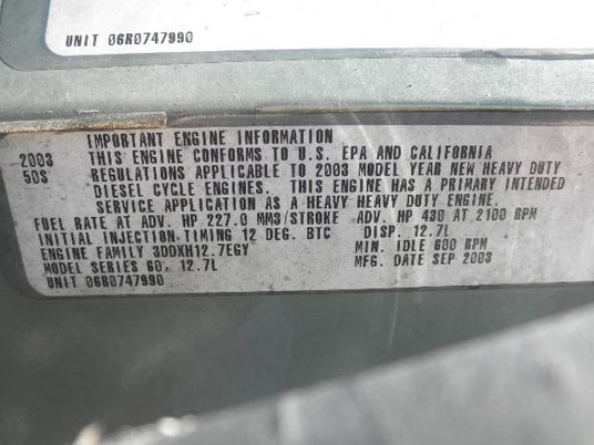 430 HP Detroit #Series-60, Diesel Engine Radiator, Inline 6-cylinder, 2250 RPM, (4) 6.3" stroke, 5.12" bore - Image 10