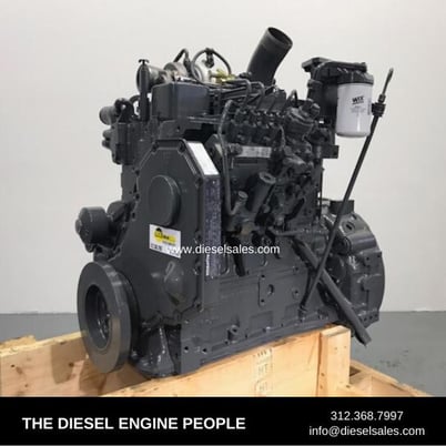 105 HP Cummins 4BT, Complete Diesel Engine, Rebuilt - Image 4