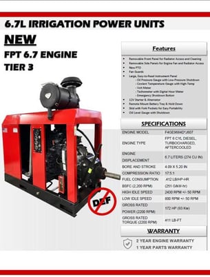 172 HP Ftp N6.7, Complete Engine Power Unit, New - Image 3