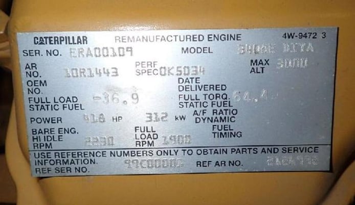 Caterpillar 3408E, Complete Diesel Engine, Rebuilt - Image 1