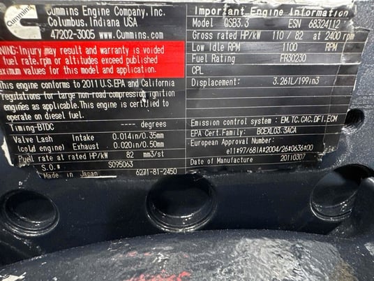 99 HP Cummins QSB3.3T, Complete Diesel Engine, Rebuilt - Image 3